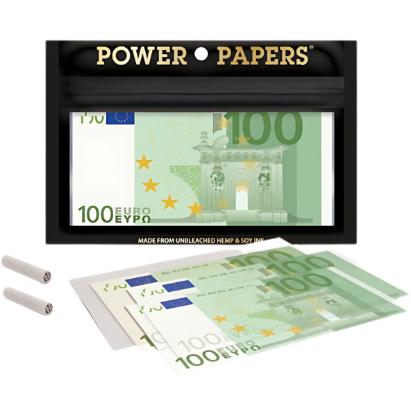 POWER PAPERS - EURO Rolling Papers (12 Blatt + 12 Tips)